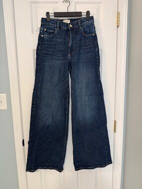 DL1961 Wide-Leg Jeans in Dark Blue Wash